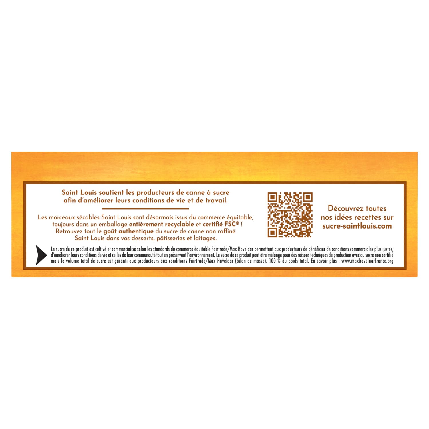 SAINT LOUIS Sucre de Canne Non Raffiné en Morceaux Sécables 1kg — Authentique Saveur de Terroir, Commerce Équitable - Lot de 4