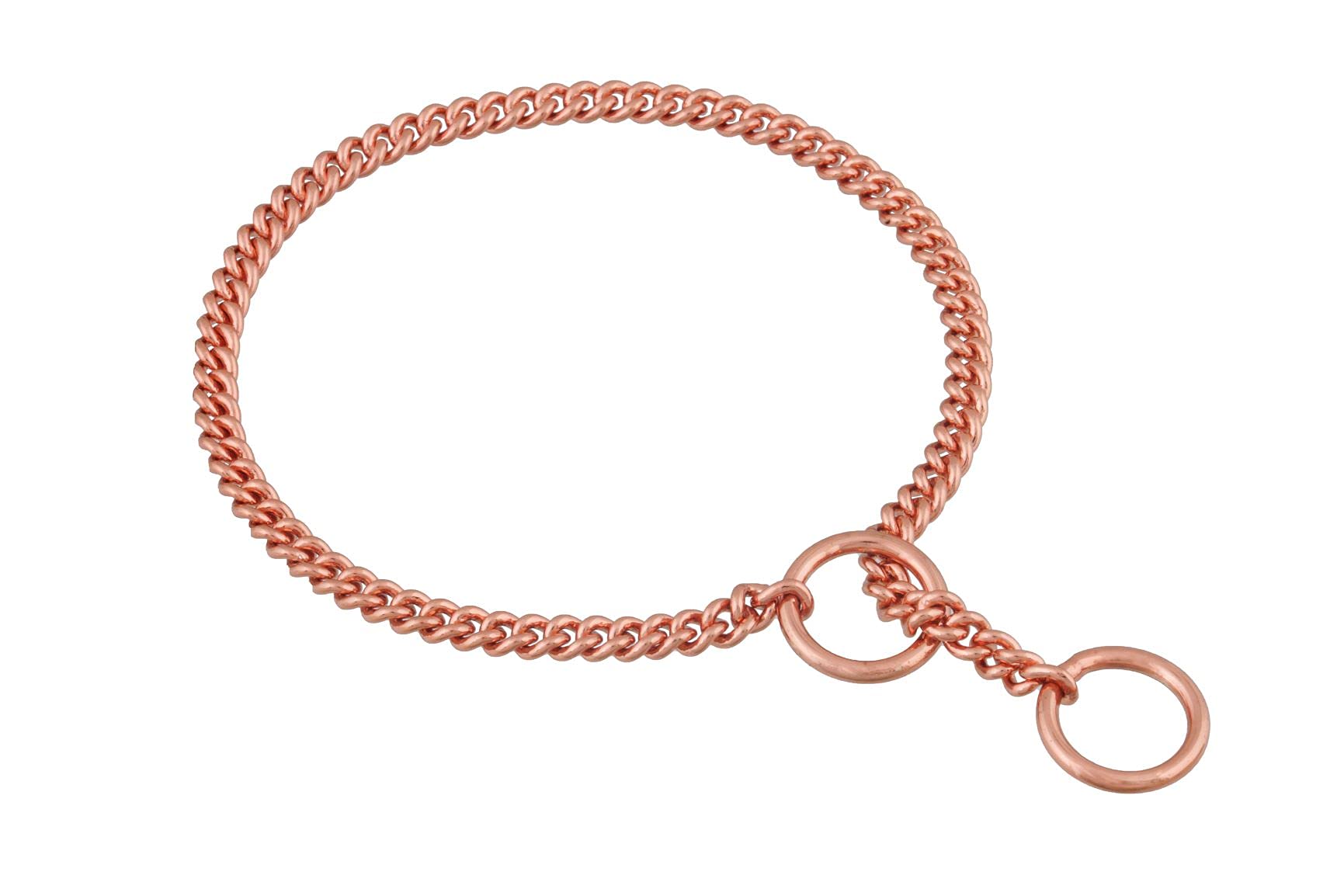 Chaîne courbe en laiton Alvalley finition or rose dimension 1,2 mm x 10 po