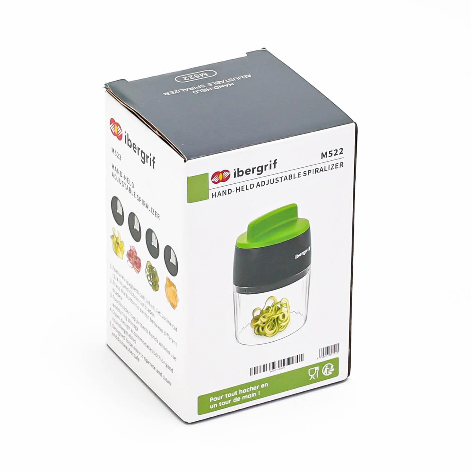 Ibergrif M522 Espiralizador de Verduras, Espaguetis Calabacin Maquina Mejorado, Espirilizador Calabacines Libre de BPA, Apto para Lavavajillas, 4 en 1 Cortador Calabacin para Pepinos, Calabacín — view 10