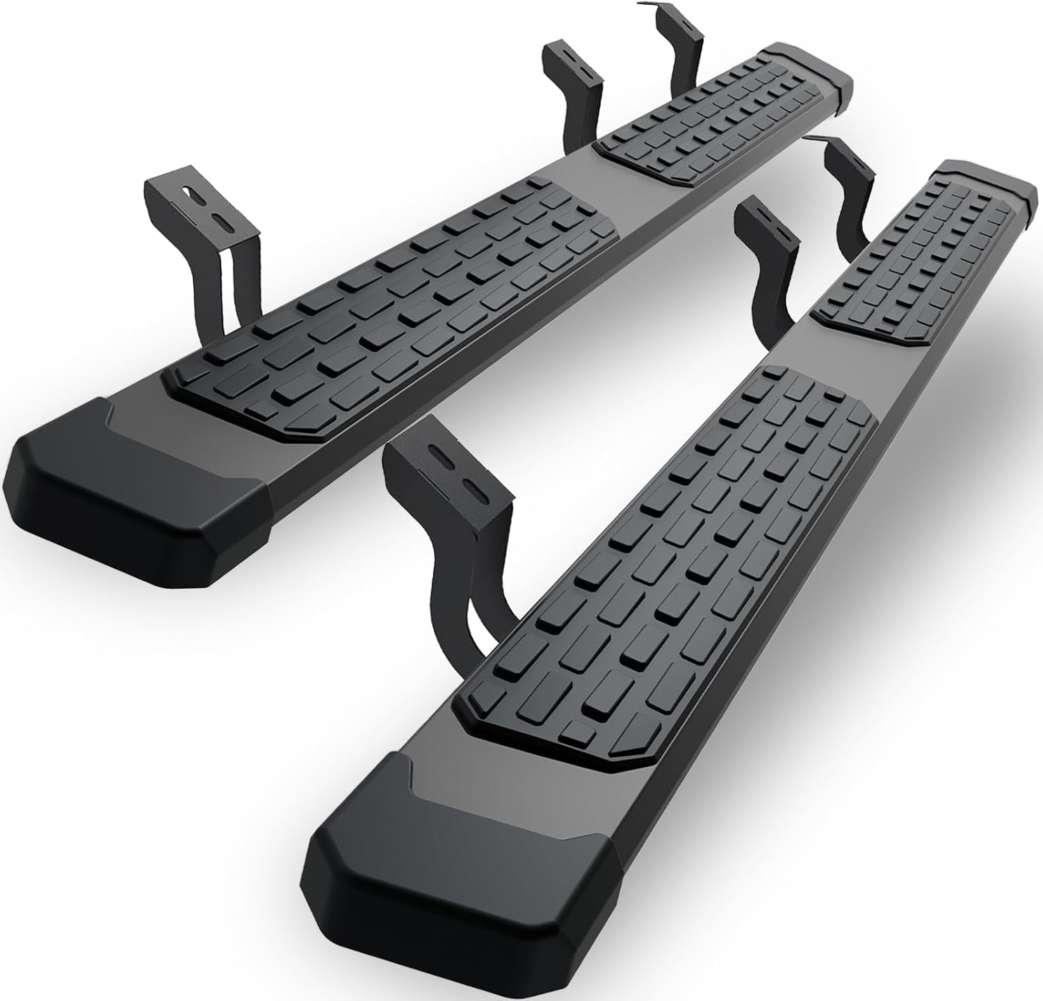 6'' Aluminum Running Boards Side Steps Compatible for 2007-2021 Toyota Tundra Crew Max Cab(4 Full Size Doors), Rust-Resistant with Honeycomb Anti-Slip Design & ABS Corner Guards, Easy Install