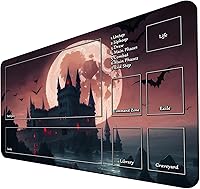 Vista 38 de Fantasy AI TCG - Tapete de juego de 24 x 14 pulgadas para MTG DTCG CCG RPG, tarjeta de intercambio entintada, alfombrillas de juego de superficie