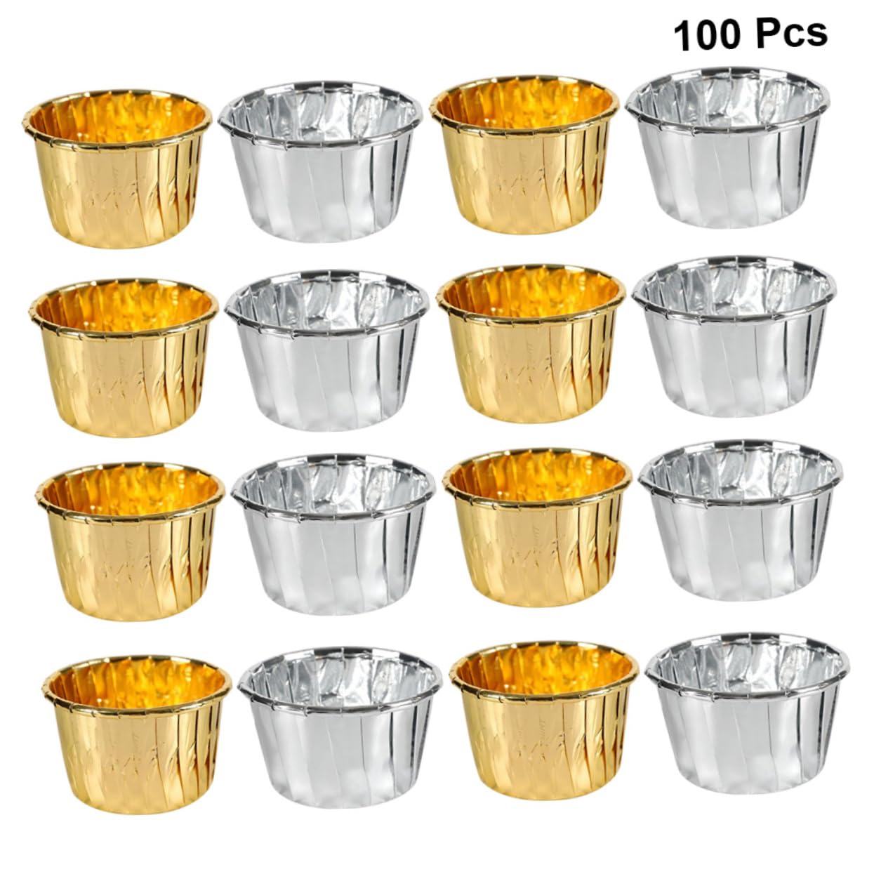 ABOOFAN Lot de 2 Caissettes à Muffins en Papier Résistantes à La Chaleur Anti-fuites Décoratives pour Mariages 100 Pièces