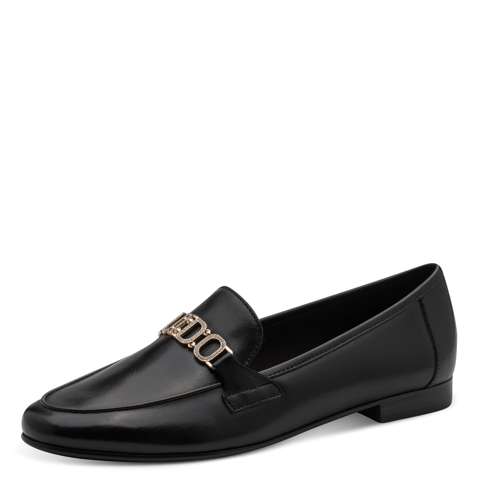 MARCO TOZZI Women Slip On Soft Feel Me Footbed Leather Leather Insock Soft Lining Chic, Black (Black Nappa), 8.5 UK