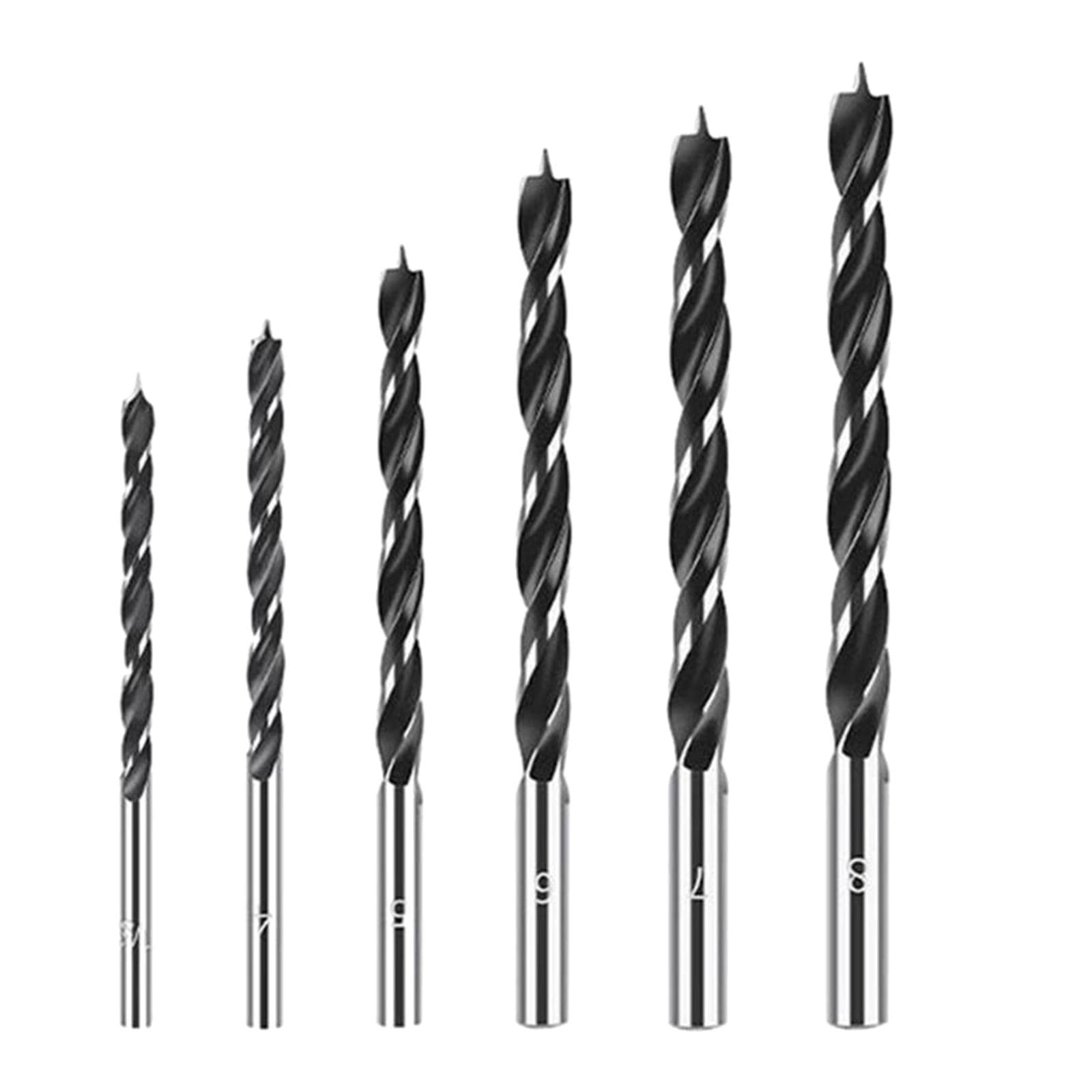 SECRET DESIRE™ 6X Brad Point Drill Bit Round Shank Countersink Drill Bits for Carpentry-image-27