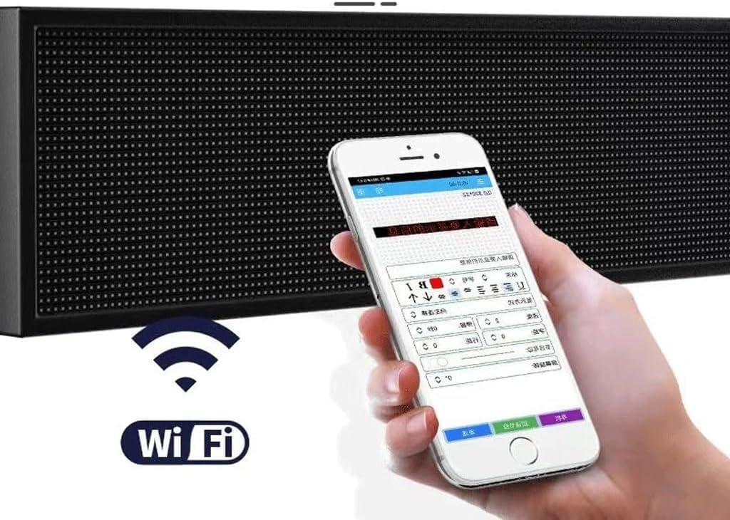 Programowalne jasne oznakowanie LED, panel matrycowy LED, pełnokolorowy wyświetlacz LED z małym ekranem do chodzenia w hotelu samochodowym(55x16cm)