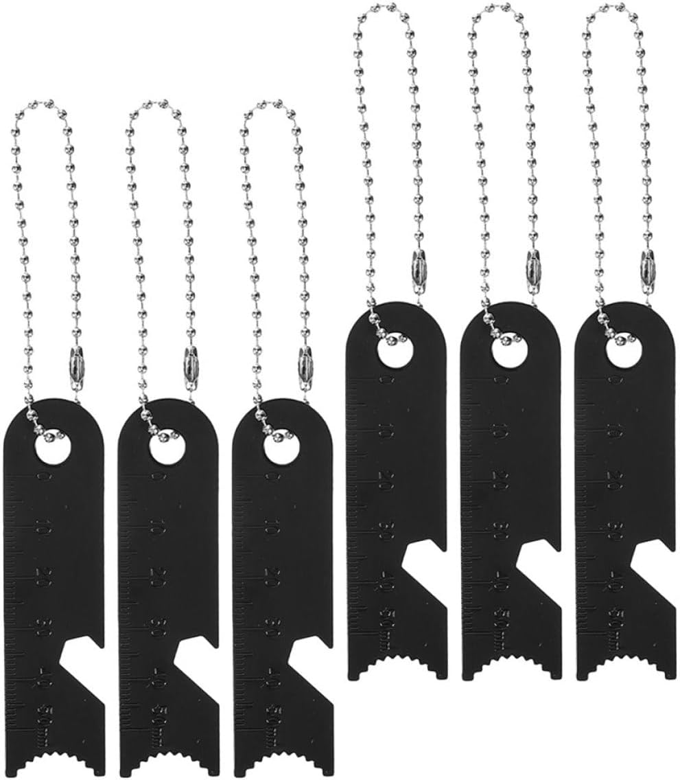 Milisten 6pcs Portable Flint Fire Starter Scraper with Chain, Multi-Function Fire Steel for Camping, Hiking, Emergency Survival and Outdoor Bushcraft