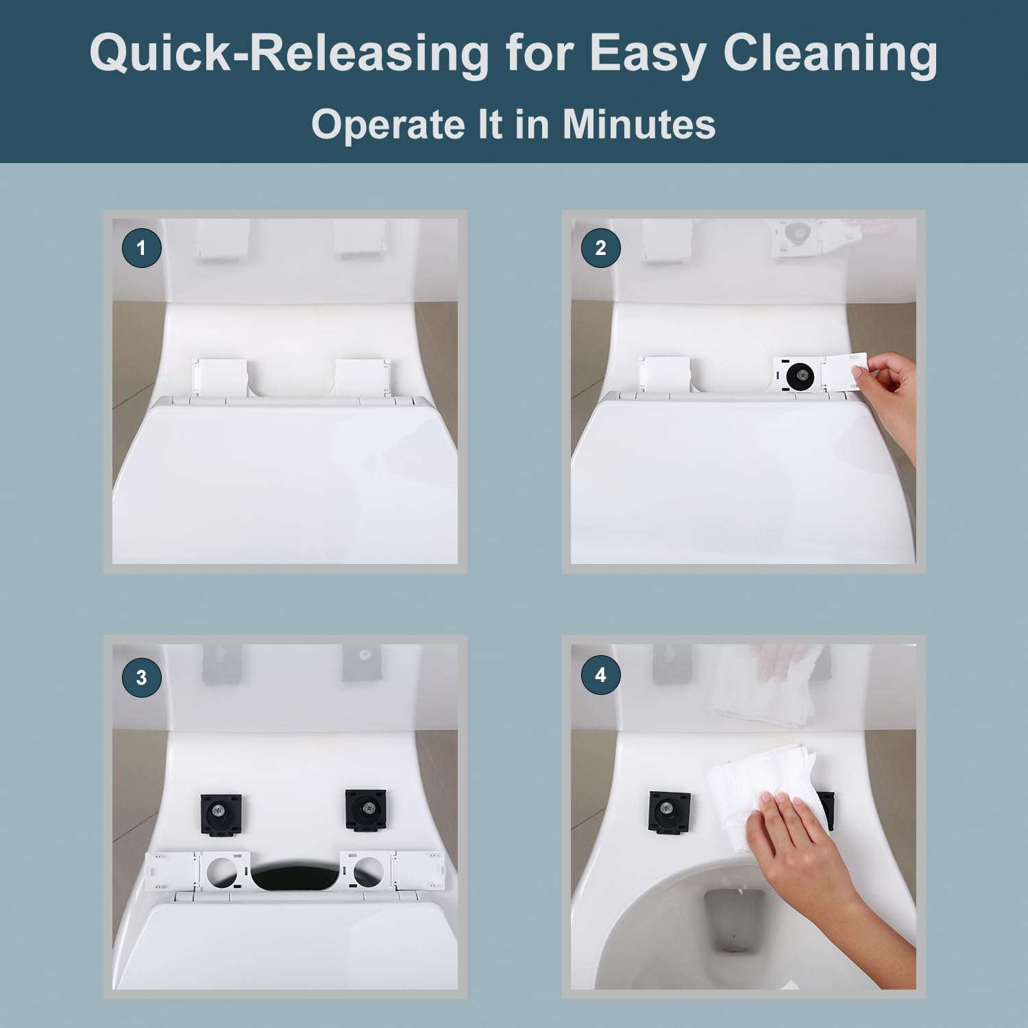 Asiento de inodoro alargado de cierre lento con asiento para niños pequeños, asiento de entrenamiento para ir al baño, fácil de instalar y quitar, nunca se afloja, color blanco