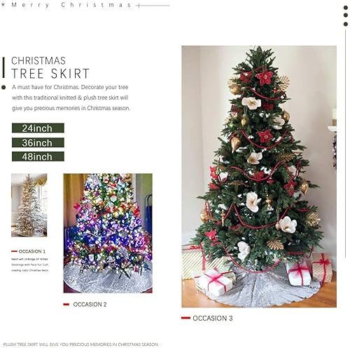 Miniatura 24 de Falda de árbol de Navidad de lentejuelas: Falda de árbol de bronce de 24 pulgadas, falda de satén con lentejuelas Falda de árbol pequeño