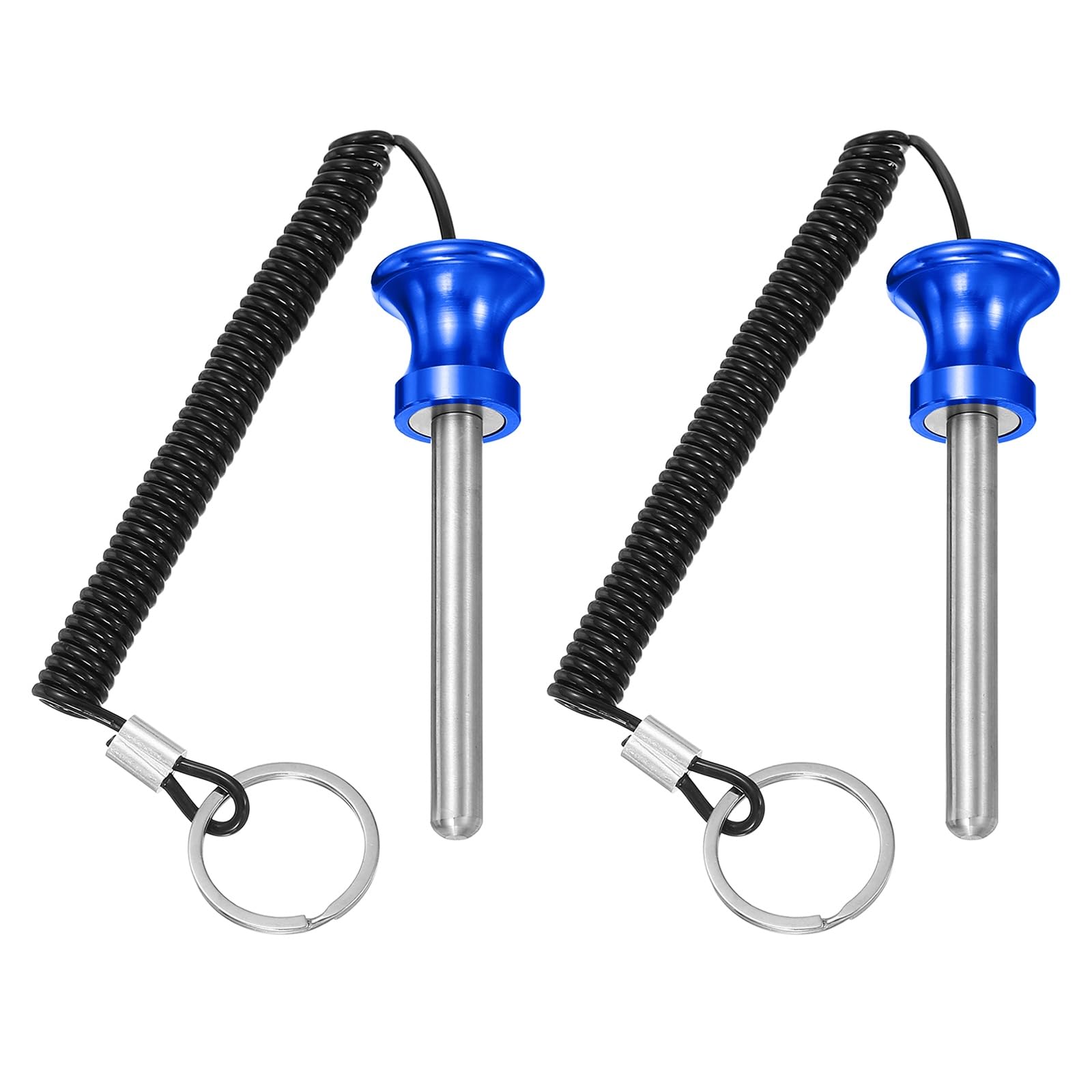 YELARXI Weight Stack Pin, Weight Gym Pin Strength Training Equipment Replacement with Pull Rope, 0.4 x 3.1 Inch Fit for Commercial Home Gym Club Machine Accessories (2 Pack, Blue)