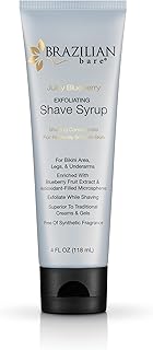 Brazilian Bare Juicy Blueberry Exfoliating Shave Syrup - Preferred Over Traditional Womens Shave Creams And Womens Shave Gels