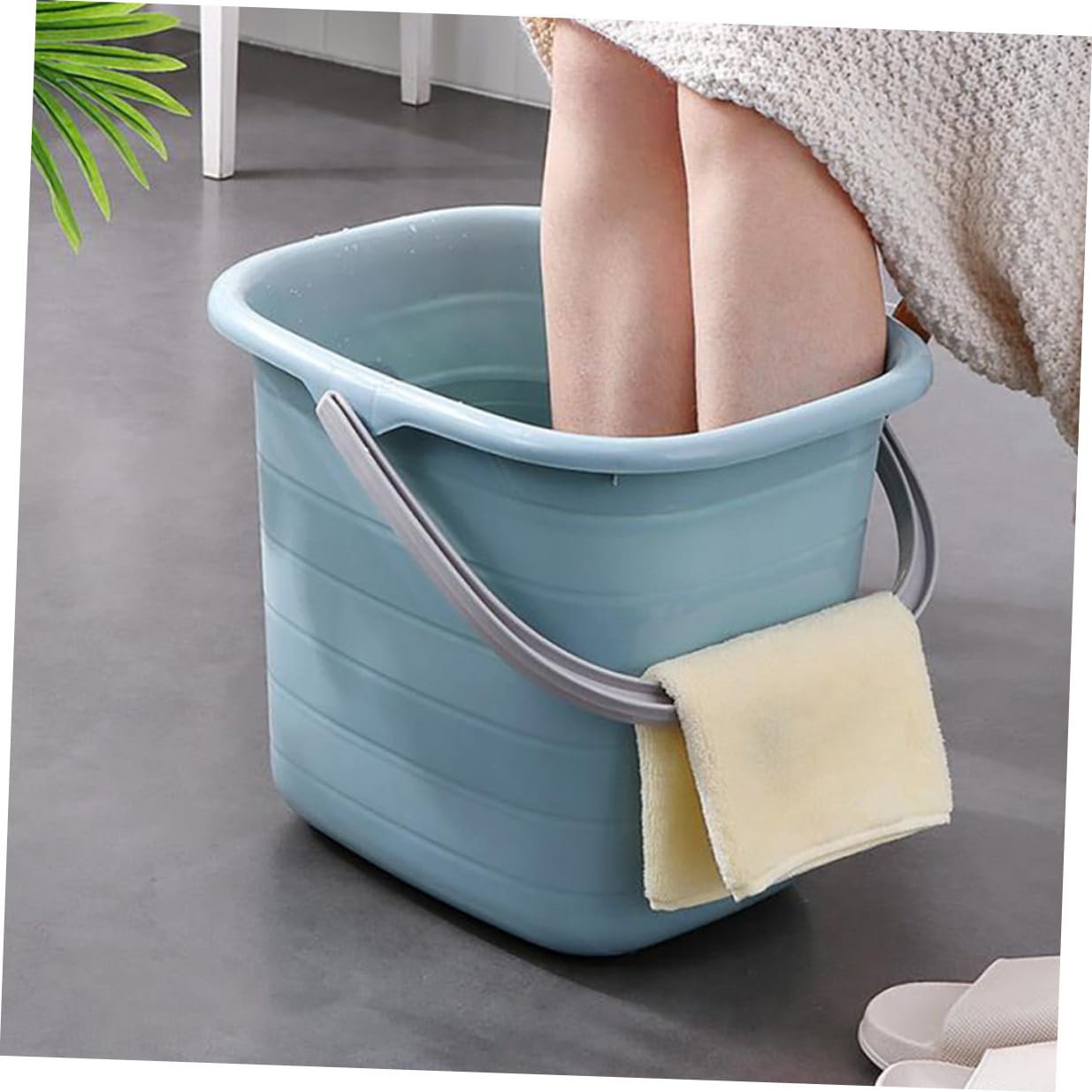 IMIKEYA Secchio in Plastico Robusto Buona Capacità di Carico, Manico Portatile per Giardinaggio e Aziende Agricole, per Alimenti per Animali e Sabbia