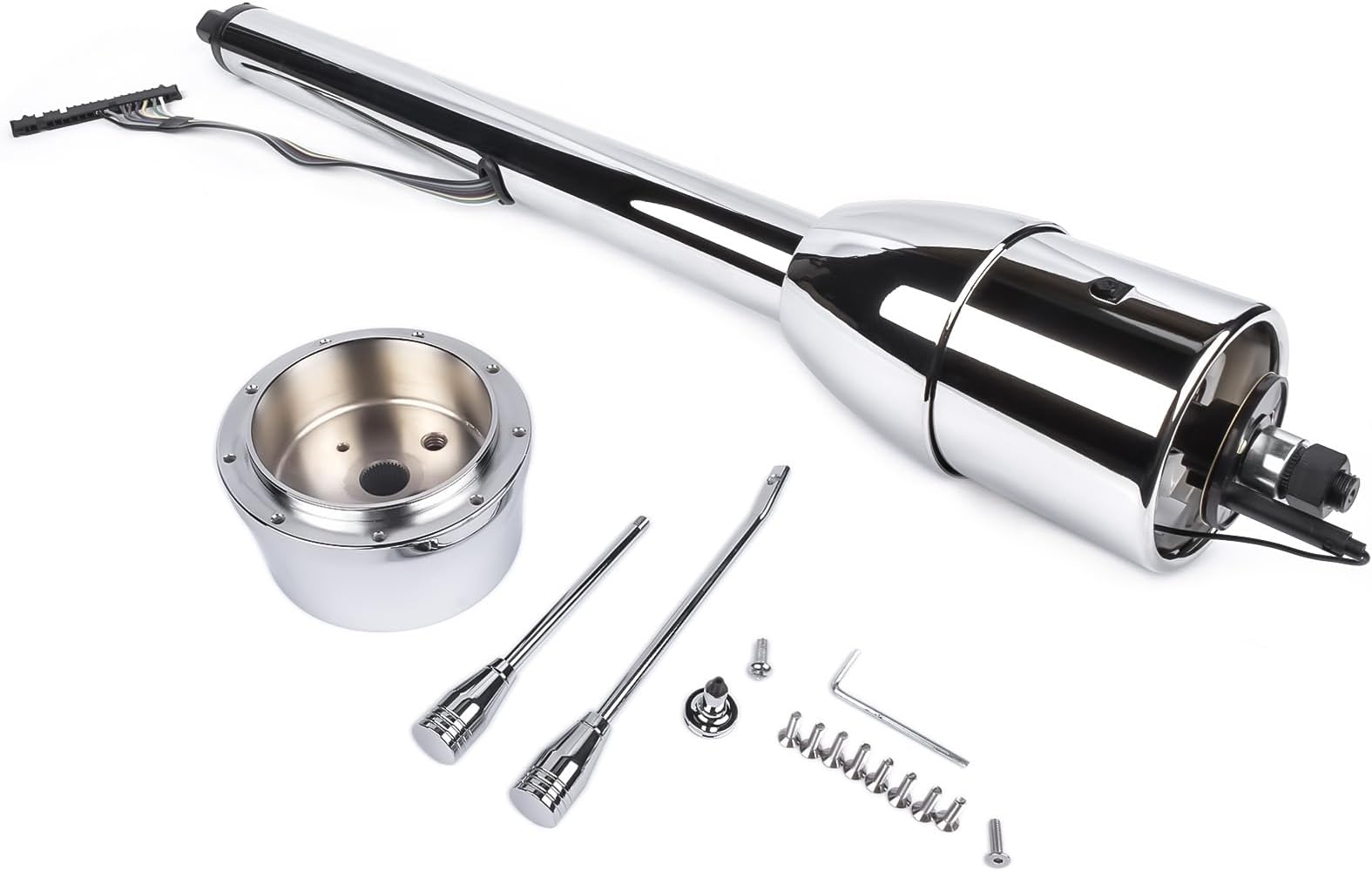 30 Inch Street Rod Steering Column 30" Chrome Tilt Steering Column - Floor Shift, Universal Fit For GM Street Rods & Hot Rods Hot Rods Motorcycle & Scooter Parts & Accessories - Foto 4