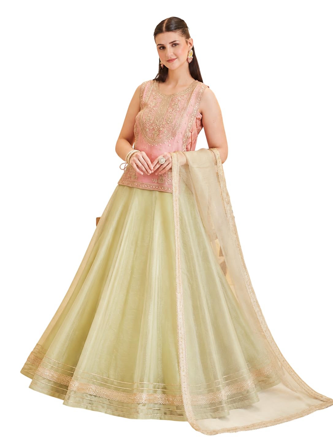 mokosh Women's Silk Embroidered Lehenga Choli Set-picture-0