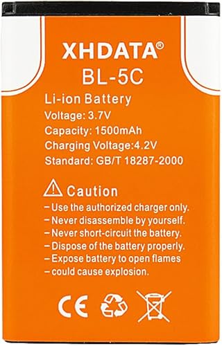 Miniatura 3 de BL-5C Batería 3.7V 1500mAh Batería recargable de gran capacidad para radio para el hogar con protección actual (2 piezas)
