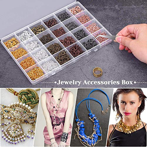 Cridoz EMK-01 Jump Rings For Jewelry Making, Cridoz 2340Pcs Open Jump Rings And Lobster Clasps Jewelry Making Supplies Kit thumb #6
