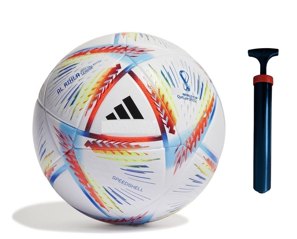 Ayaan Enterprise New World Cup 2021 Football Ball Size 5 with Free Pump and Pin Suitable for Hard Ground with Out Grass Training,Practice Professional Football, Multicolour (B0D4FDJSHB) Amazon Price History, Amazon Price Tracker