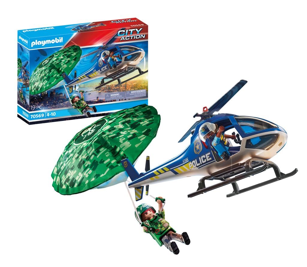 PLAYMOBIL City Action Polizei-Hubschrauber – Fallschirm-Verfolgung (70569)