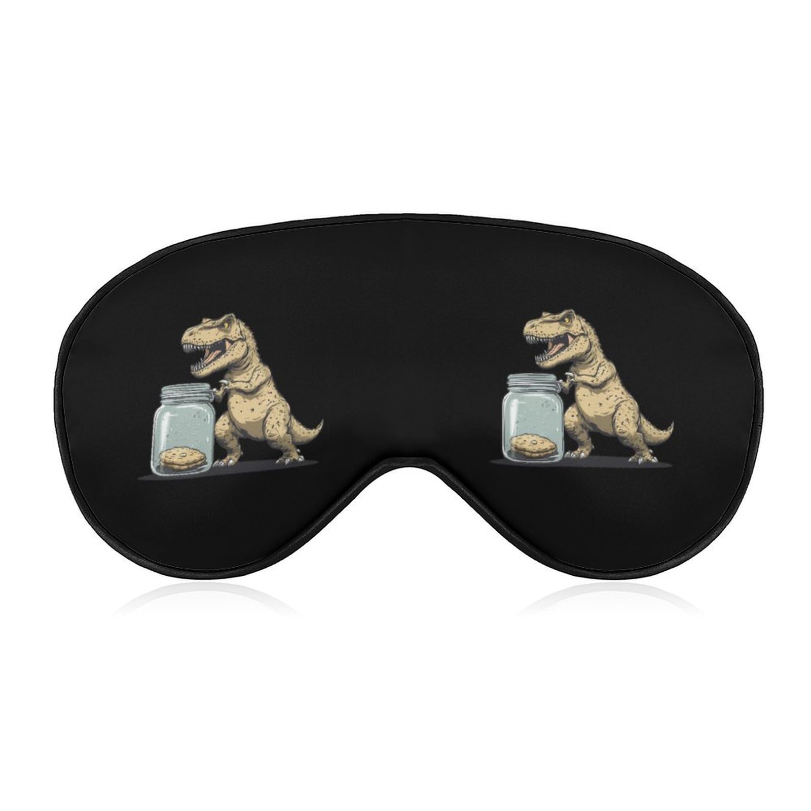 Dinosaur No Hands No Cook-ies Sleep Mask Eye Shade Cover Adjustable Strap for Travel Lunch Break Women Men