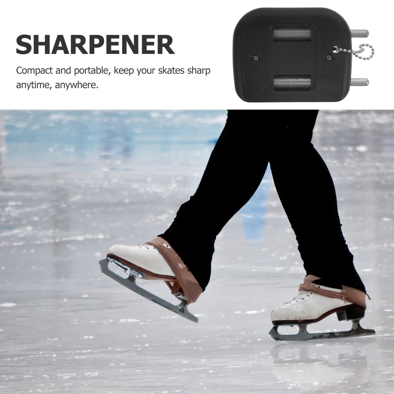 Toddmomy Aiguiseur de Lames de Patinage Portable Outil de Meulage pour Lames de Patins Artistiques Hockey Compact et Durable Accessoire de Patinage Multifonctionnel