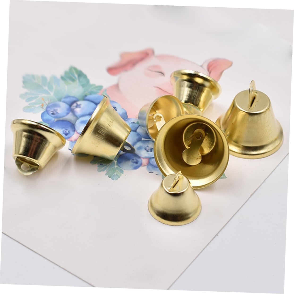 200pcs Christmas Bells for Crafts Decorative Bell Ornaments for Tree Wind Chimes Wreaths and Holiday Decor Height