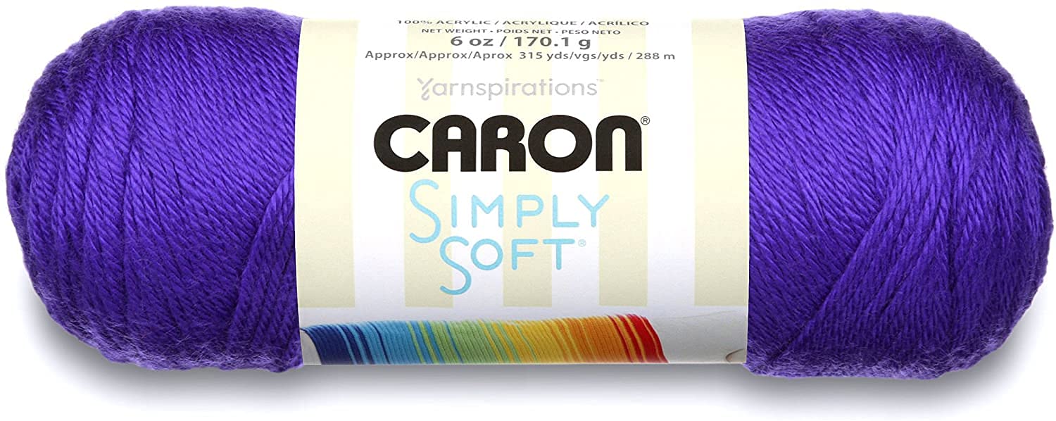 Caron Simply Soft Acrylic Aran Knitting Wool Yarn 170g - 9747 Iris