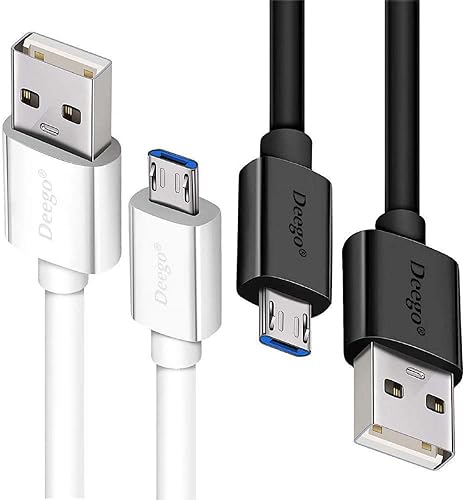 Cable micro USB, paquete de 2 cables de carga extra largos para Android de 10 pies y 6 pies, cable de carga USB para Samsung Galaxy S7 S6 S7 Edge
