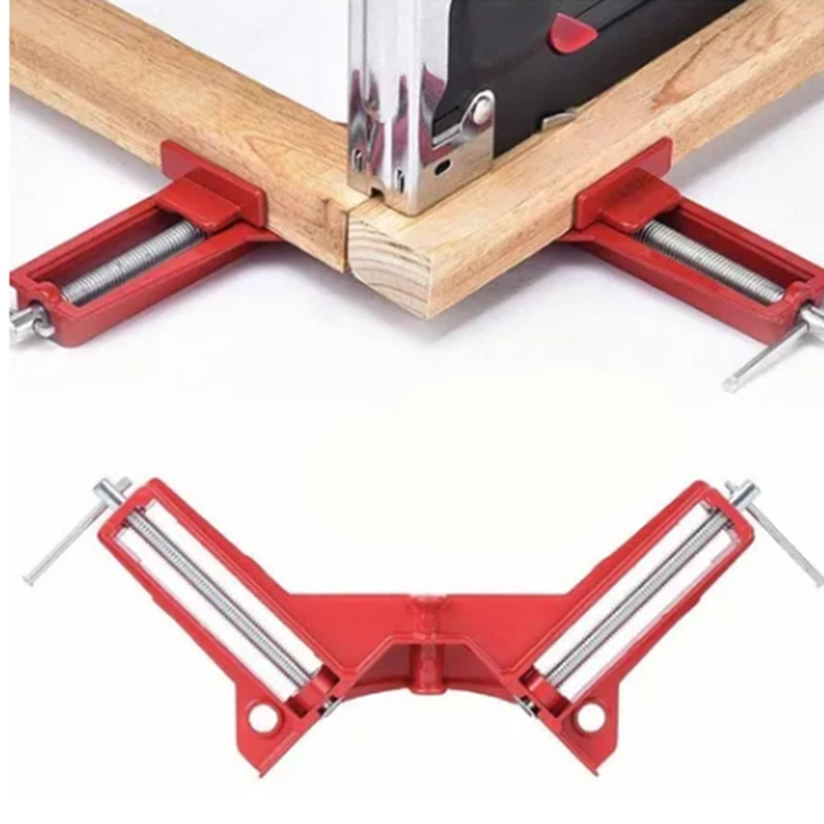 4Pcs 90 Degree Right Angle Clip Fixed Corner Clamp Multifunction Hand Tool Angle Vise Adjustable Wood Set for DIY Fishtank Woodworking Picture Frame