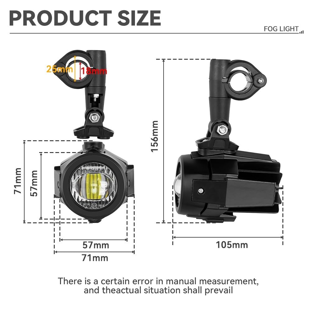 Dirt Bike Reflektor Światło Do Jazdy Pasuje do motocykla R1200GS F800GS K1600 40W 6000K lampy przeciwmgielne światła pomocnicze LED Spot jazdy światła przeciwmgielne