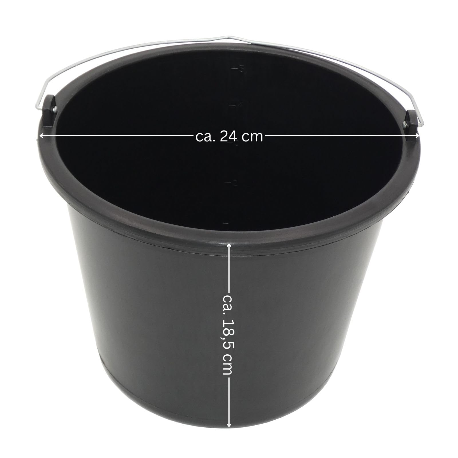 Secchi Da Cantiere 5L DEWEPRO - Set Di 10 Con Manico E Graduazione