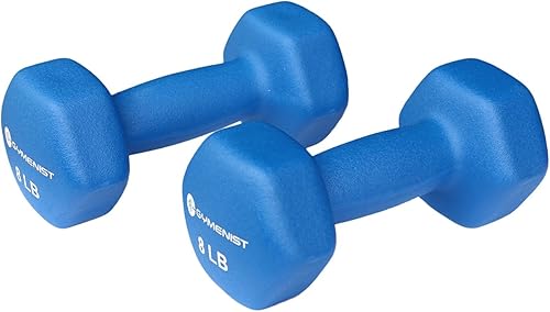 Vista 20 de Par de mancuernas Gymenist, Juego de 2 mancuernas suaves, antideslizantes, cubiertas de neopreno