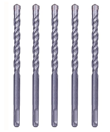 Broca de martillo SDS Plus 5 piezas 1/2 pulgadas x 6 pulgadas para hormigón de mampostería
