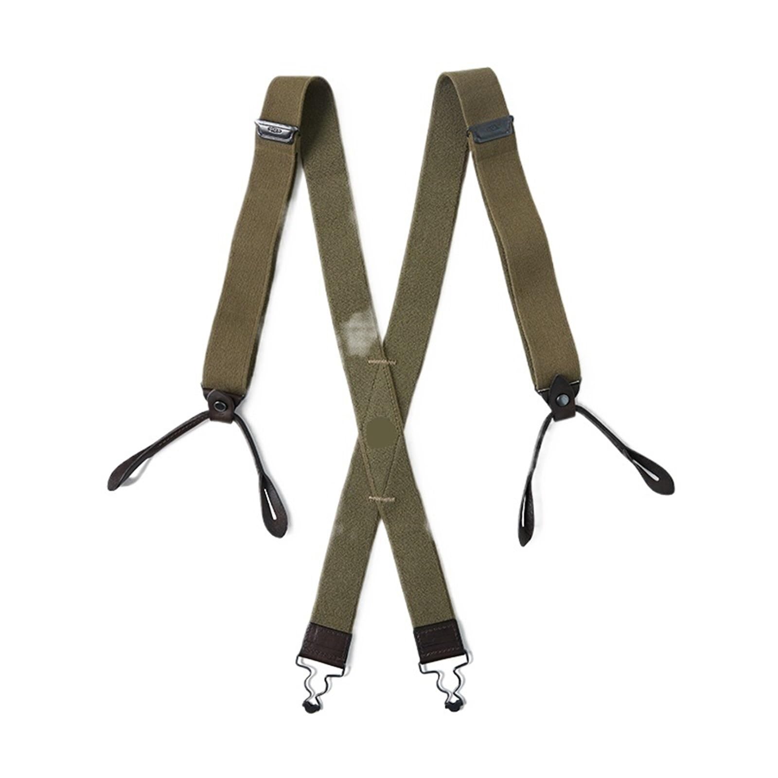 Tirantes para Hombre Tirantes con espalda en X, ajustables, elásticos, botones los extremos for hombre Para ocasiones formales(Dark green)