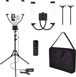 Lash Lamp for Eyelash Extensions, 5800LM Esthetician Light for Lash Extensions with Tripod Stand and Phone Holder, Floor Lamp, Lash Light for Makeup, Tattoo, Photography, Selfie, Video Recording