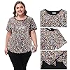 Anna-Kaci Women's Sequin Tops Plus Size Round Neck... #5