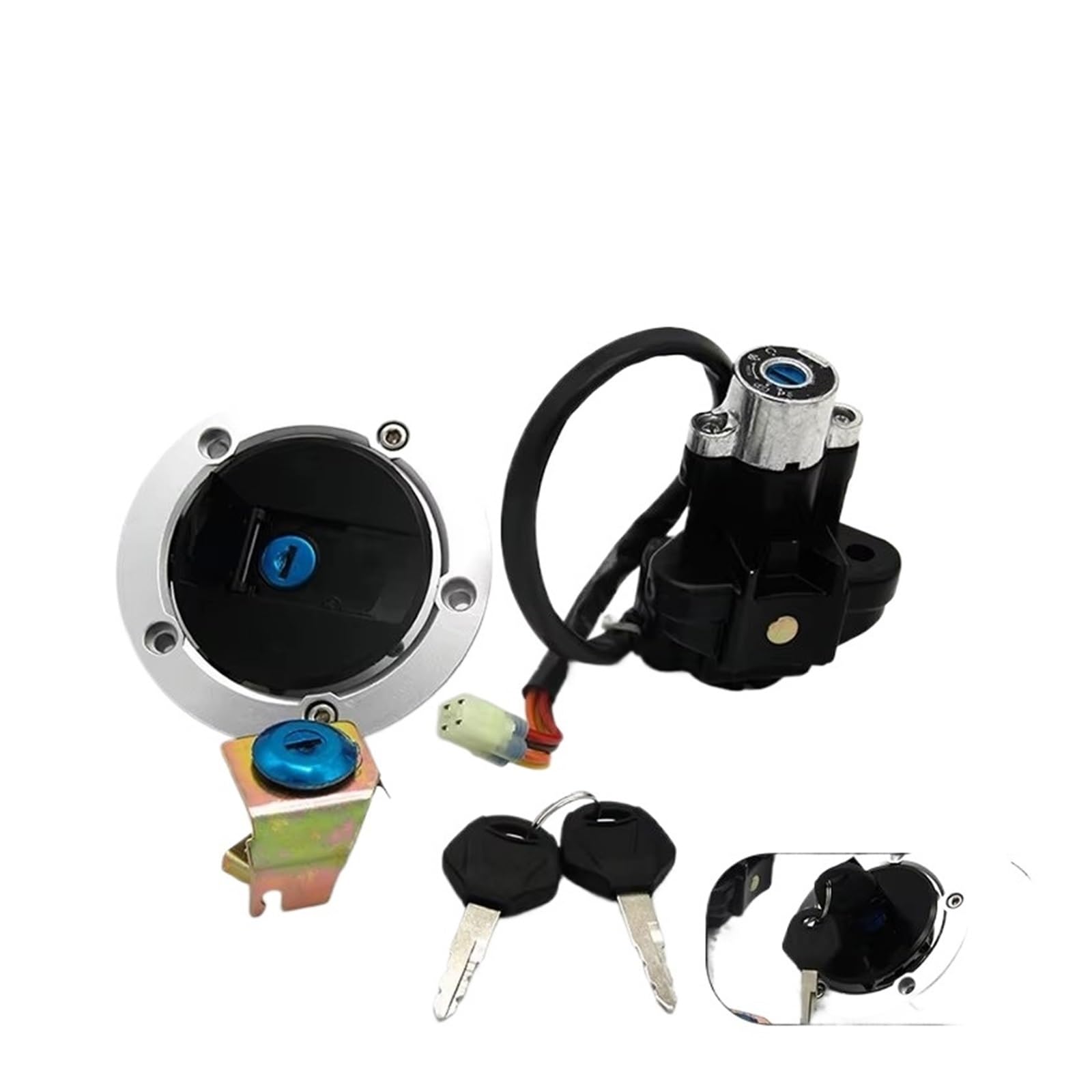 Blocchetto Accensione Moto Per Suzuki SV650 SV650A ABS SV650SF SV650S Moto Interruttore Chiave Accensione Tappo Carburante Gas Serratura Sella Kit 37000-16891