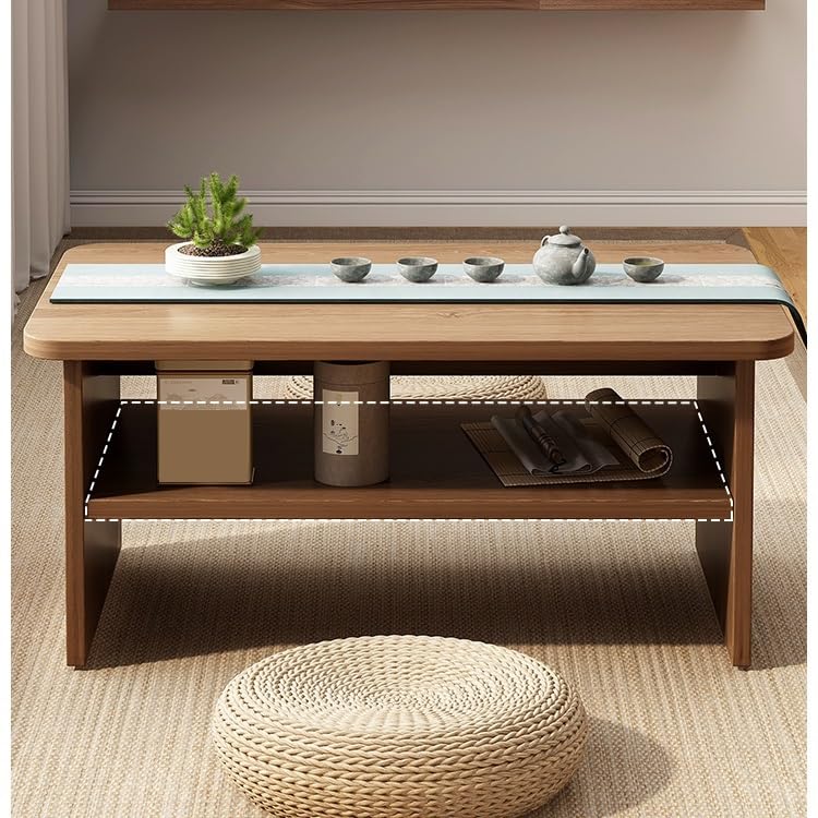 Table basse style japonais salon chambre meuble bas mat - 5