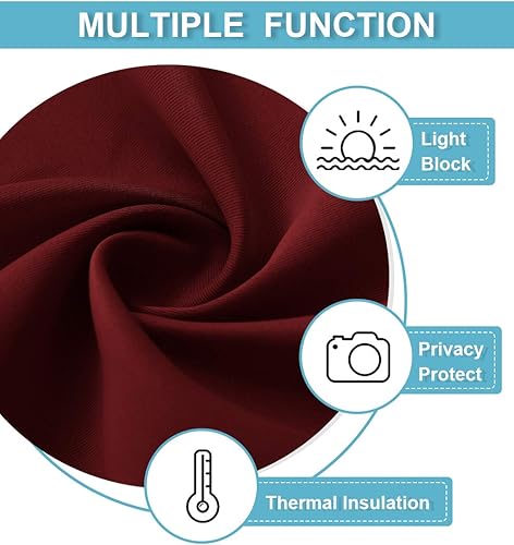 Miniatura 5 de RYB HOME Cortinas de ventana de baño, cortinas opacas súper suaves de privacidad para niñas, guardería, dormitorio, sótano, taller, cocina, comedor,