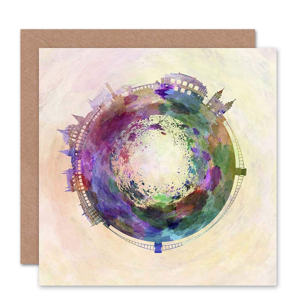 Wee Blue Coo Blue Wee Coo Card Greeting Little World City Skyline Budapest Hungary Gift