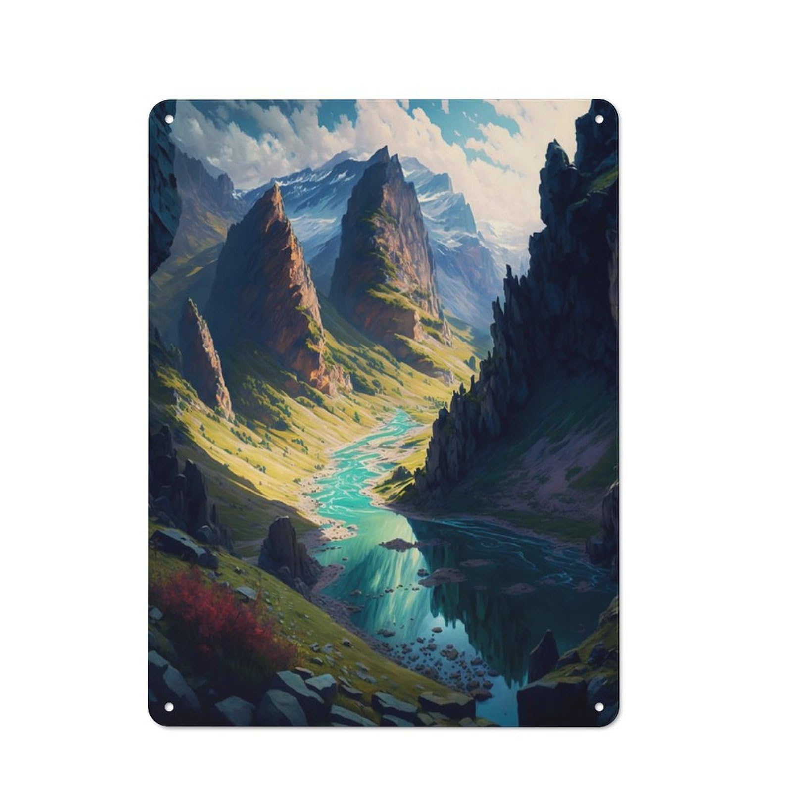 Junmoney Peaks Valley Rustic Tin Sign 40X30cm Featuring For Garage Or Workshop, For Updating Garage And Workshop After Moving
