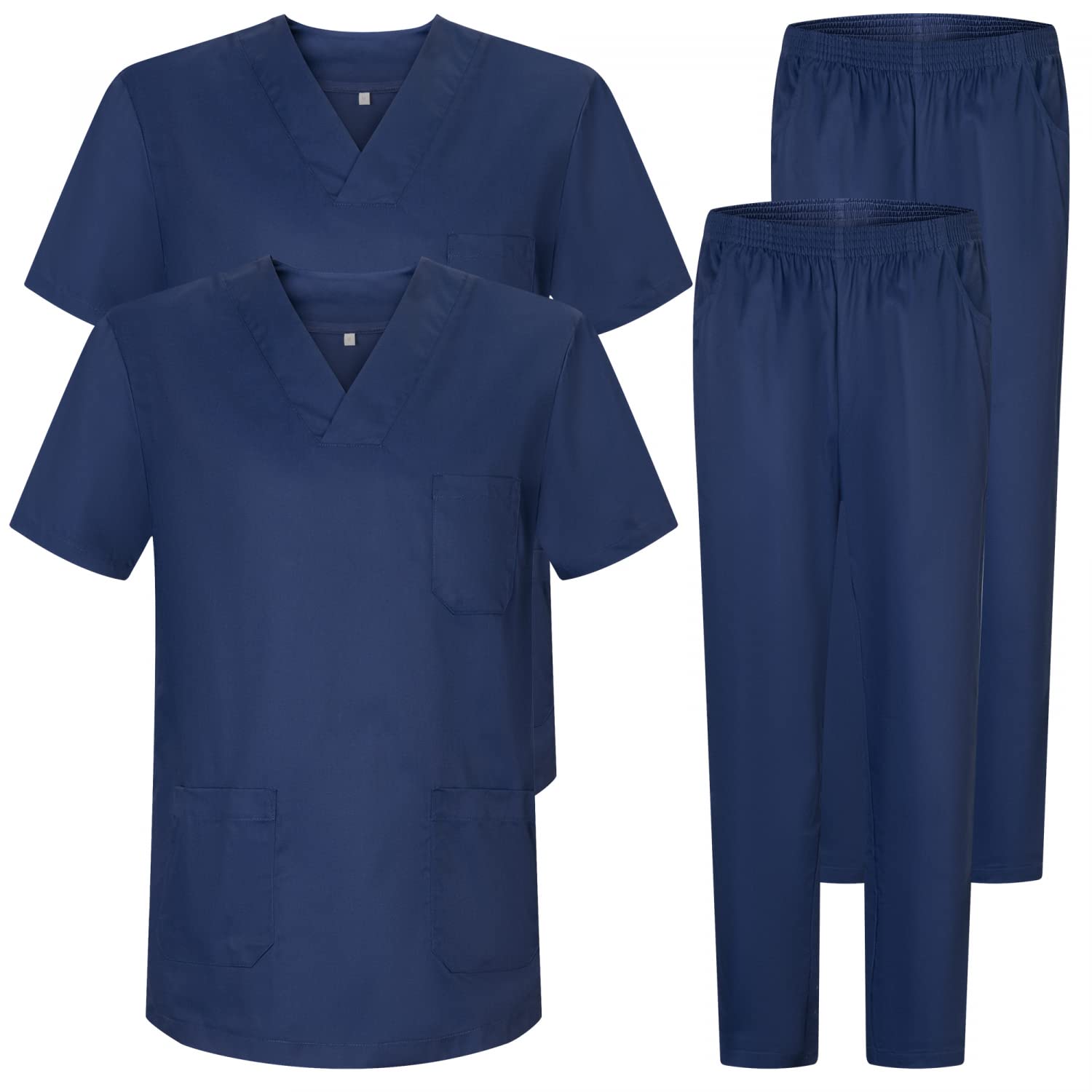 MISEMIYA Lot Sanitaires Bz-2-817-8312 Zestaw 2 szt. Płaszcz I SPODNIE Unisex Kombinezony sanitarne, ciemnozielony