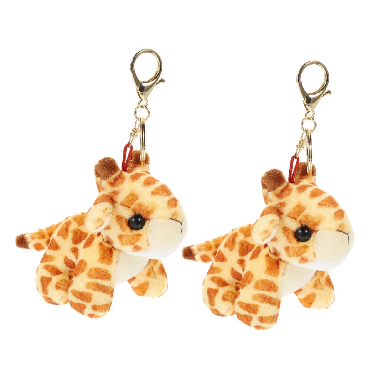 Ciieeo Fluffy Giraffe Keychain Keyring Stuffed Animal Design Ideal for Backpack Bag Decor