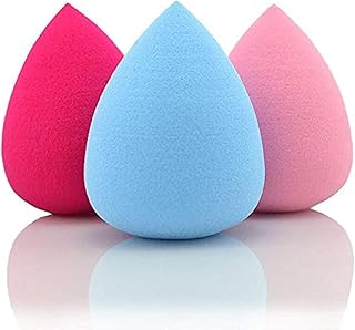 اسفنجات بيوتي بلندر لمزج مستحضرات التجميل من 3 قطع - فرشاة اضافية لتنظيف الوجه - مجموعة توزيع مستحضرات التجميل والكونتور للبودرة والكريم والكونسيلر واحمر الخدود والبرايمر وكريم الأساس