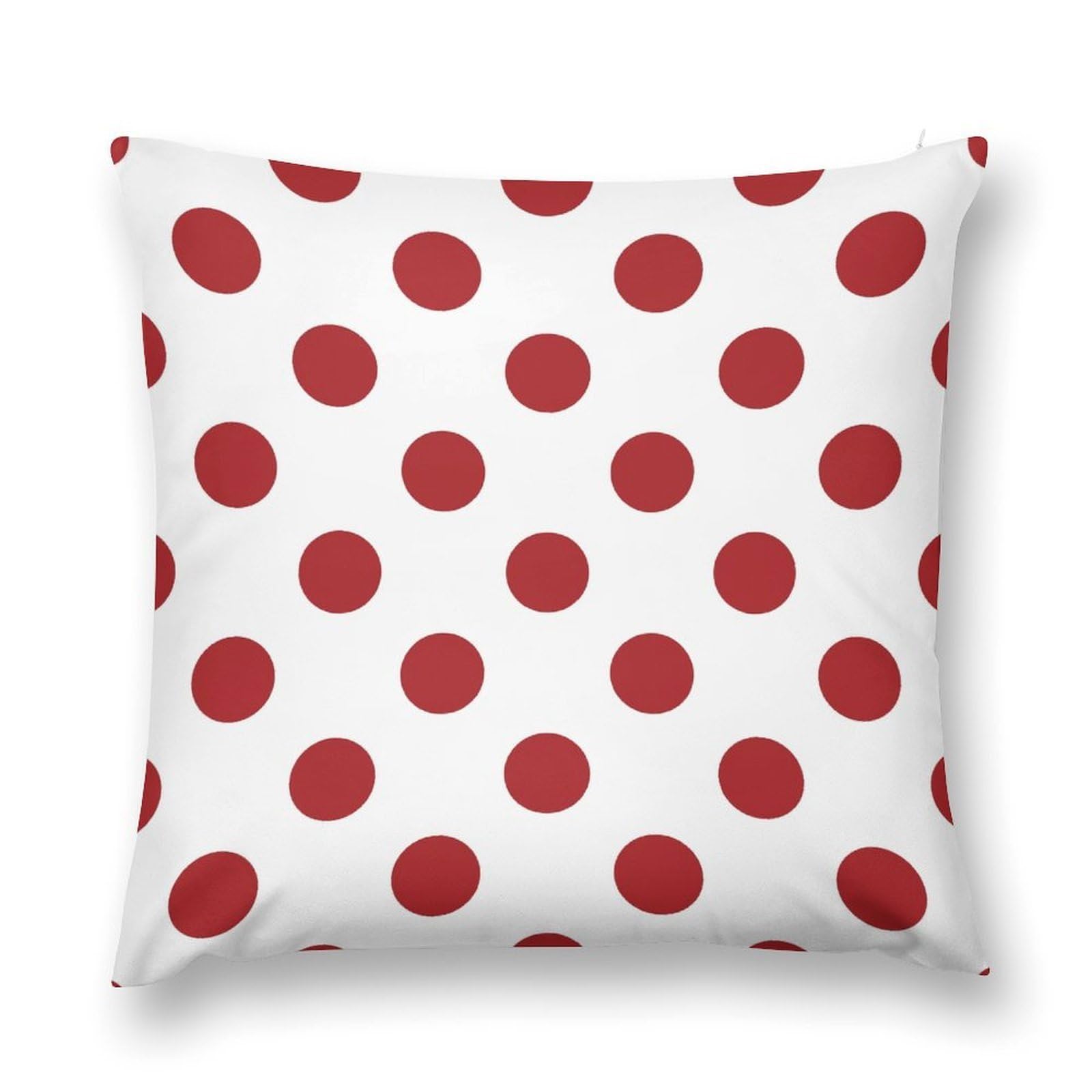 moderw Retro Polka Dot Throw Pillow Cover Vintage Geometric Red Dots Circles Pillowcases Abstract Classic Color Circular Pillows Cushion Case for Couch Sofa Bed Chair 18x18inch