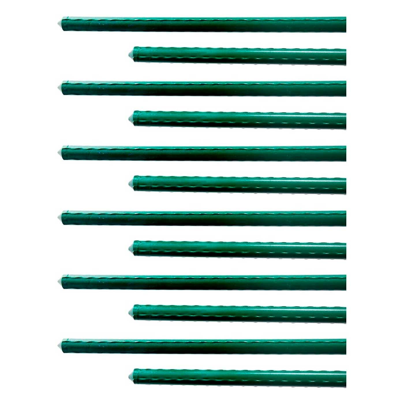 Tradineur - Pack de 12 tutores de Acero plastificado para Plantas de 1,1 x 120 cm, Ideal para el Cuidado del jardín. Varillas para el Cuidado de Plantas y arboles