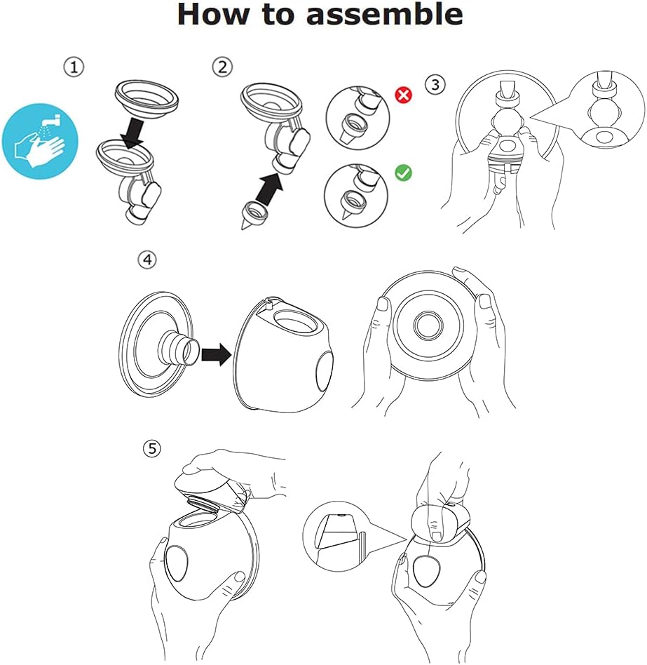 Bebebao P1 Breast Pump Assembly Diagram