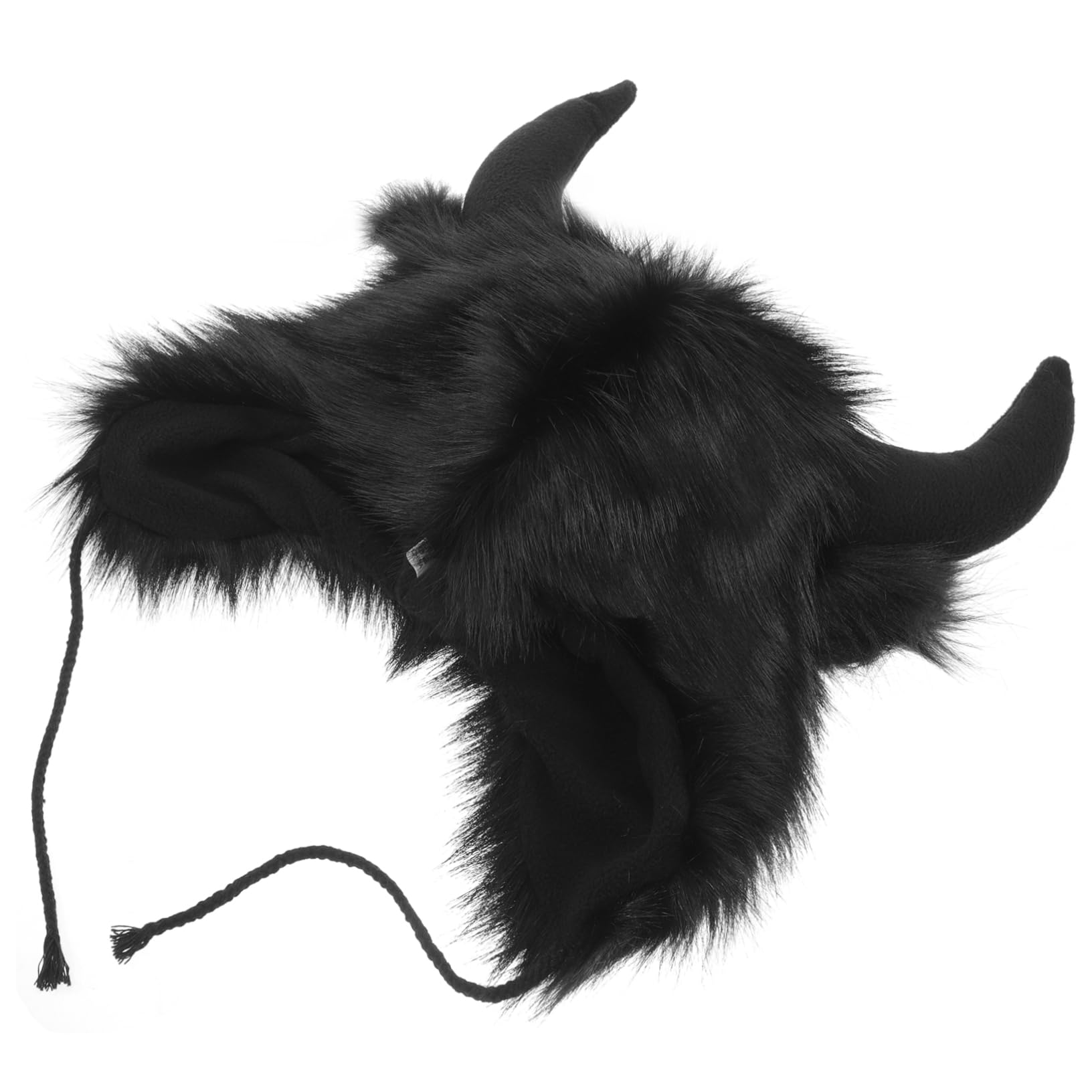 Healvian Tapa Del Oído De Bocina Divertido Sombrero Gracioso Fiesta Sombreros De Disfraces De Animales Sombreros Sombrero Con Cuernos Sombrero Lindo Poliéster Negro