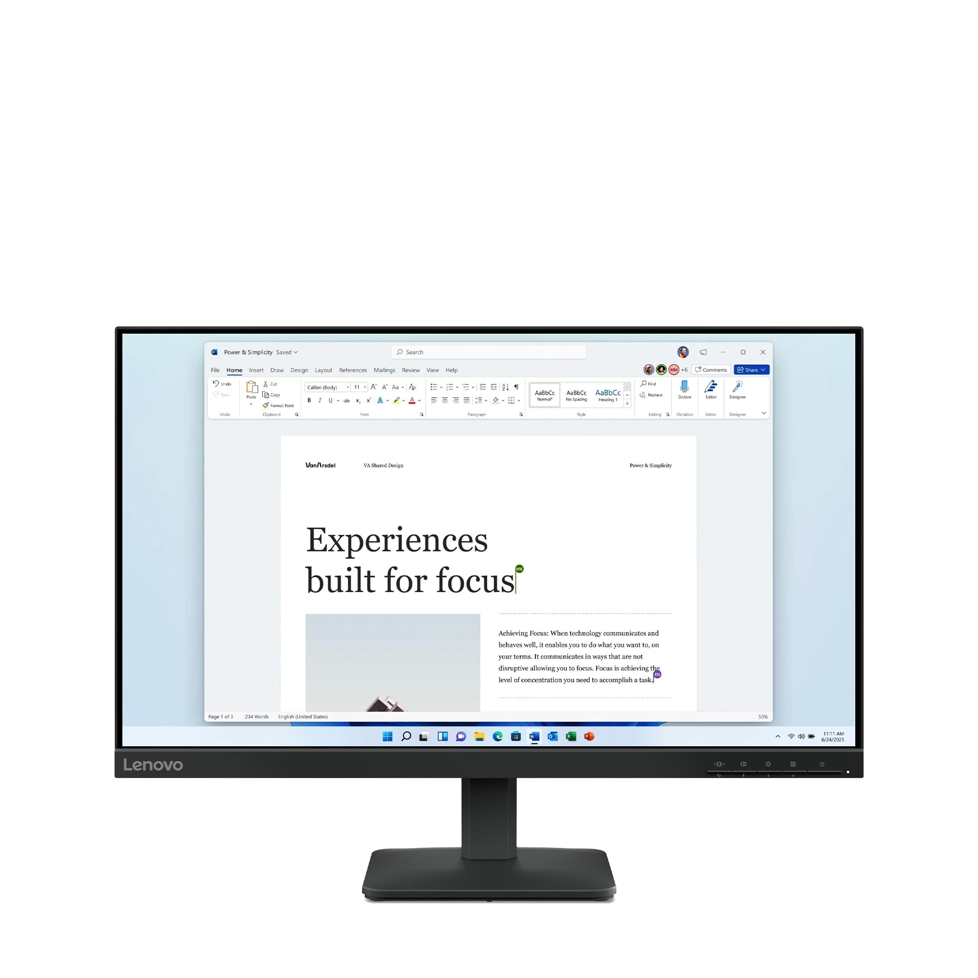 Lenovo L24-41 Monitor 24" FHD (1920x1080) Frameless, IPS, 100Hz, Regolabile, Porte HDMI e VGA, Cavo HDMI incluso - Raven Black