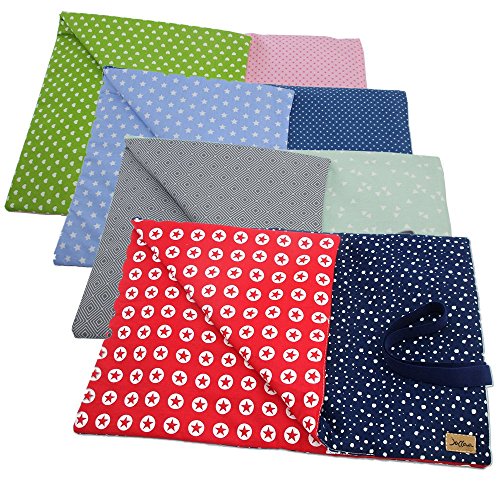 Wickelunterlage für unterwegs, Wickelauflage Wickeltuch Wendedesign Stern blau ? SmukkeDesign NEU