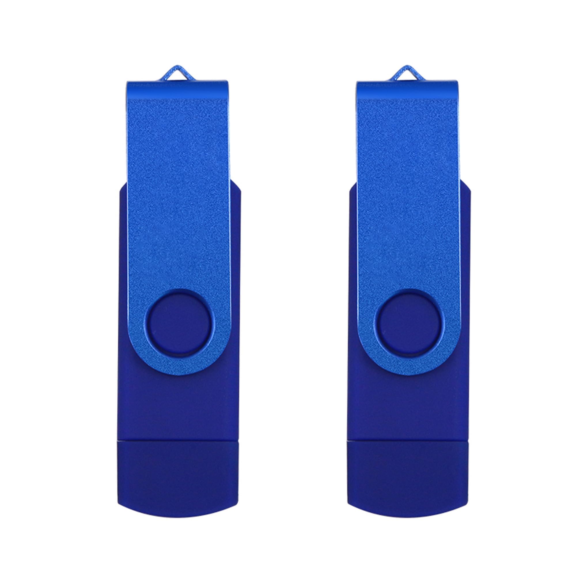Chiavetta USB 2.0 da 256 GB, doppia USB A di tipo C, in metallo, girevole, impermeabile, antipolvere, resistente alle temperature, portatile, per archiviazione dati, confezione da 2