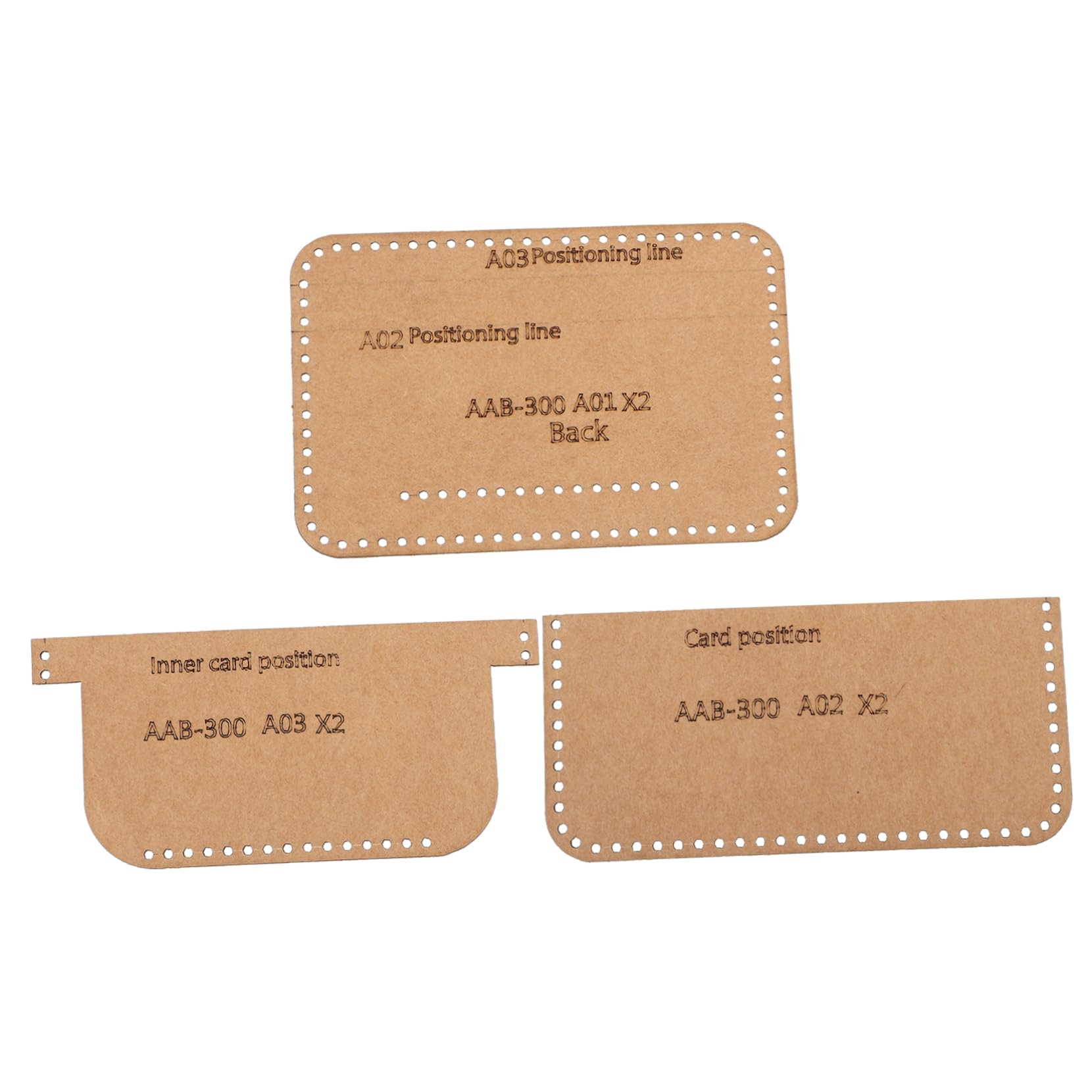 Leather Wallet Templates Set for DIY Purse Making, Multifunctional Card Holder Pattern Stencils, Craft Sewing Tools for Handmade Leather Goods